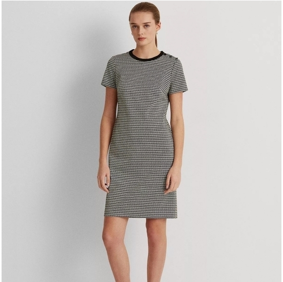 NWT Ralph Lauren Jaquard Houndstooth Dress - Picture 1 of 8